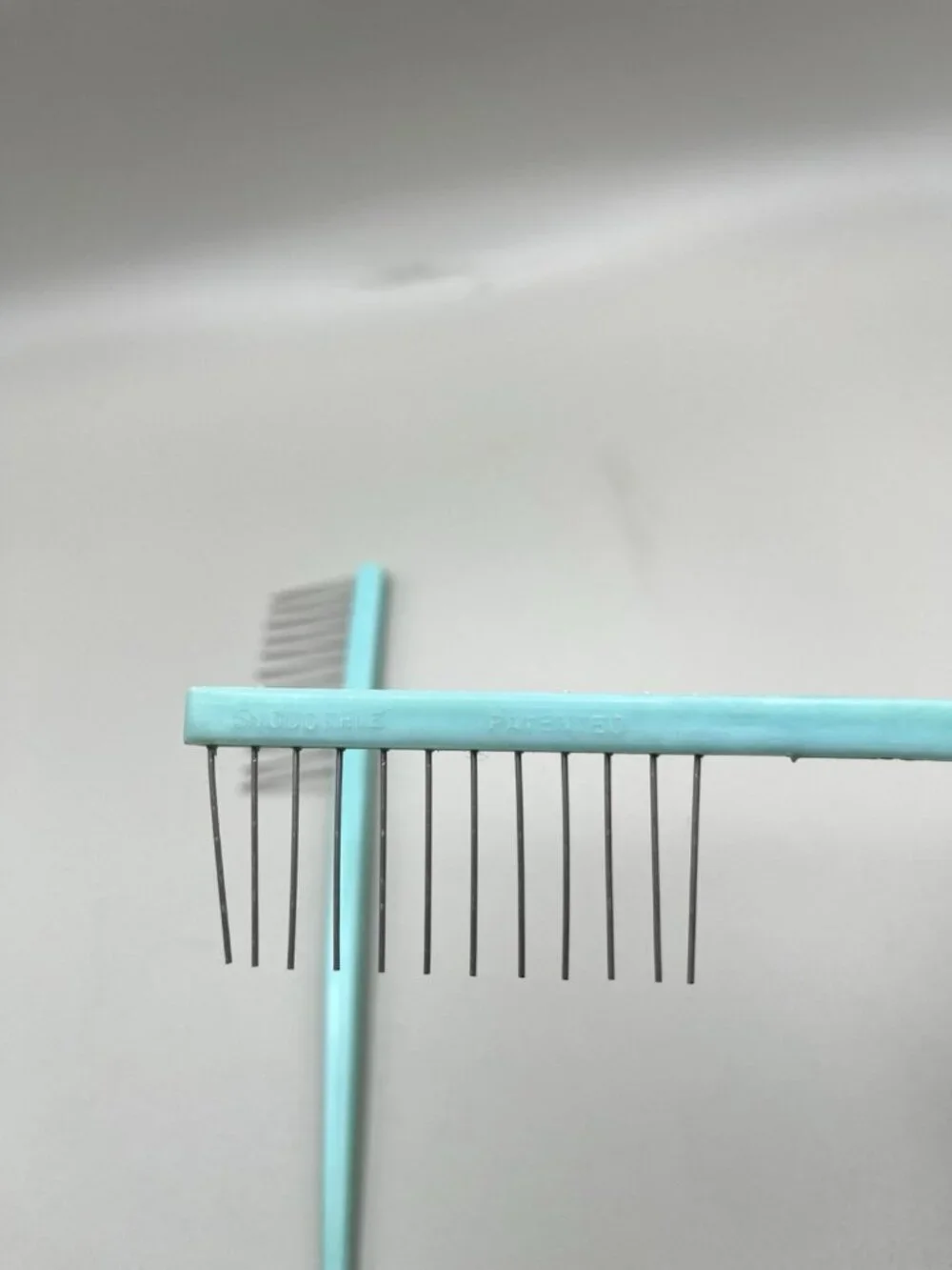 VTG 80s Smoothie Hair Styling Combs Set Turquoise Metal Teasing Picks Atomic